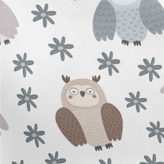 Gentle And Casual Owl Pongee