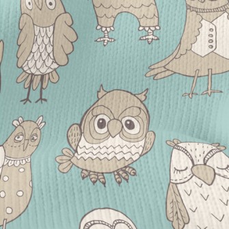 Various Cute Owls Stretch Jersey