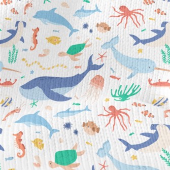Cute Different Marine Creature Stretch Jersey