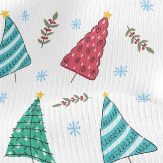 Colorful Hand Drawn Christmas  Stretch Jersey