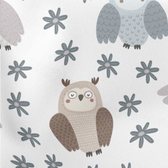 Gentle And Casual Owl Lightweight Cotton Poplin