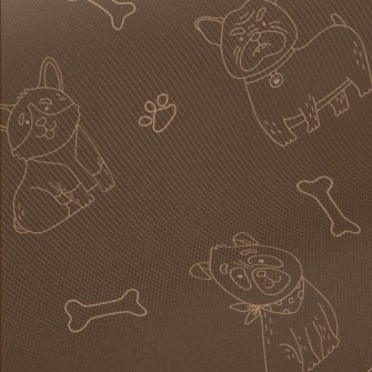 Simple Line Dog Midweight Cotton Poplin