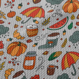 Harvest Pumpkin Corn Jam Birdseye Piqué