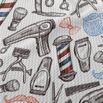 Shaving Barber Shop Birdseye Piqué