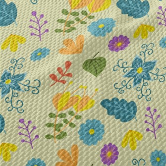 Fantasy Fairytale Flowers Birdseye Piqué