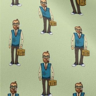 Stylish Bearded Male Office Wo Chiffon