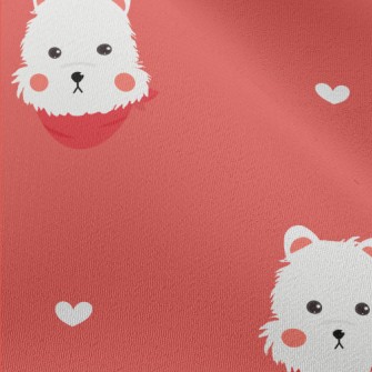 Blushing White Terrier Chiffon