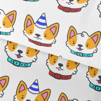 Corgi Wearing Birthday Hat Waterproof Oxford
