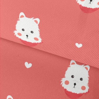 Blushing White Terrier Waterproof Oxford