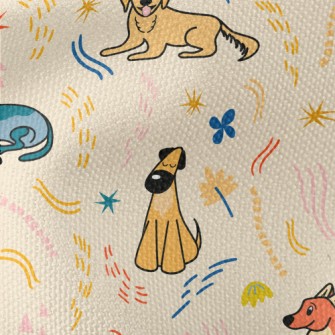 Golden Retriever Corgi Waterproof Canvas