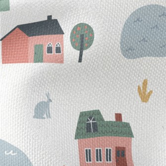Cozy Country Cottage Waterproof Canvas