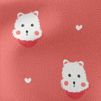 Blushing White Terrier Waterproof Canvas