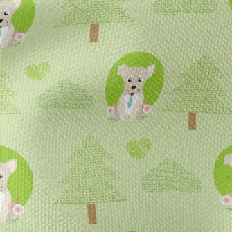 Little Forest And Dogs Waterproof Canvas