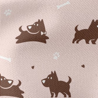 Running And Playing Puppy Waterproof Canvas
