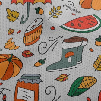 Harvest Pumpkin Corn Jam Athletic Mesh Flat Back