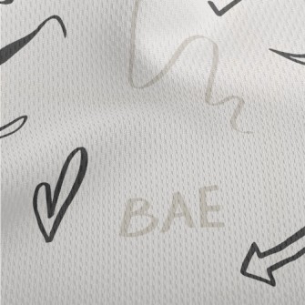Random Text Graffiti Athletic Mesh Flat Back