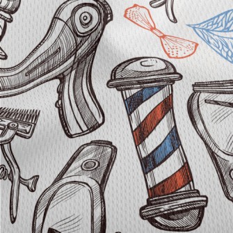 Shaving Barber Shop Athletic Mesh Flat Back