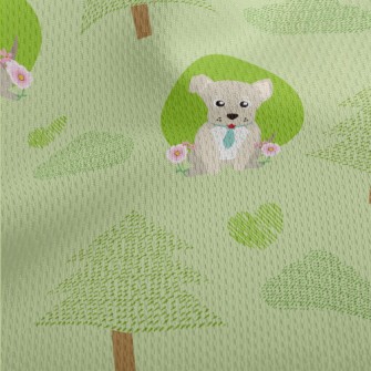 Little Forest And Dogs Athletic Mesh Flat Back