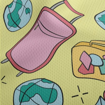 Around The World Luggage Athletic Mesh Flat Back