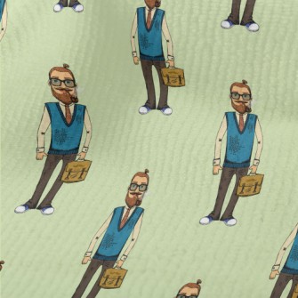 Stylish Bearded Male Office Wo Terry