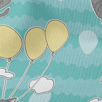 Little Gray Cat Loves Balloons Terry