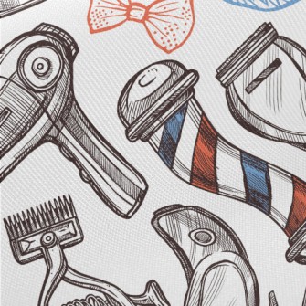 Shaving Barber Shop Twill