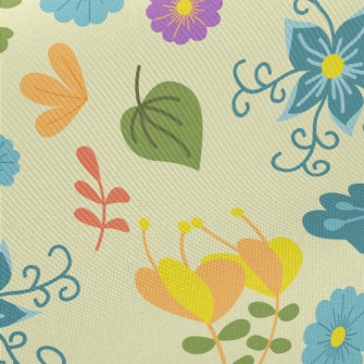 Fantasy Fairytale Flowers Twill