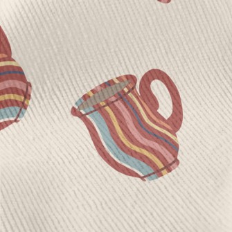 Simple Striped Cup Standard Corduroy