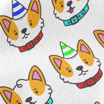 Corgi Wearing Birthday Hat Standard Corduroy