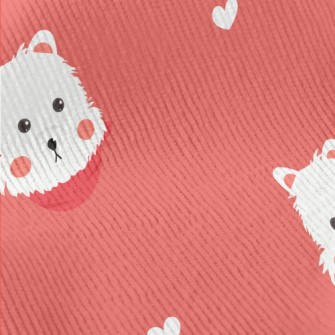 Blushing White Terrier Standard Corduroy