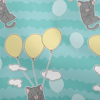 Little Gray Cat Loves Balloons Dobby