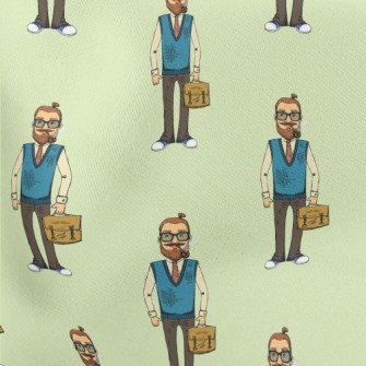 Stylish Bearded Male Office Wo Stretch Ponte