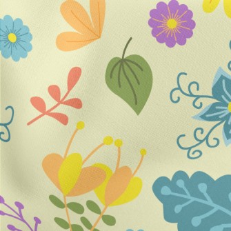 Fantasy Fairytale Flowers Stretch Ponte