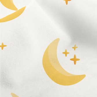 Crescent Moon And Stars Micro Fleece