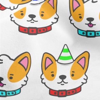 Corgi Wearing Birthday Hat Micro Fleece