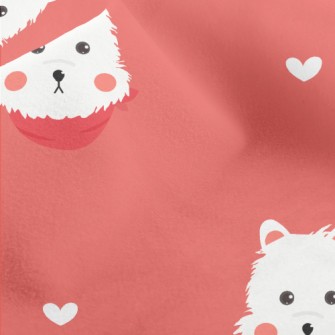 Blushing White Terrier Micro Fleece