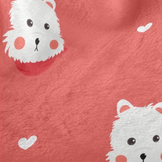 Blushing White Terrier Minky