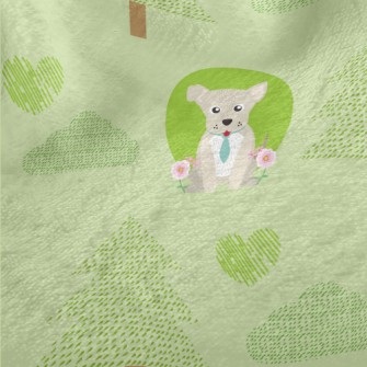 Little Forest And Dogs Minky