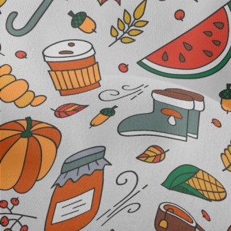 Harvest Pumpkin Corn Jam Lightweight Performance Linen