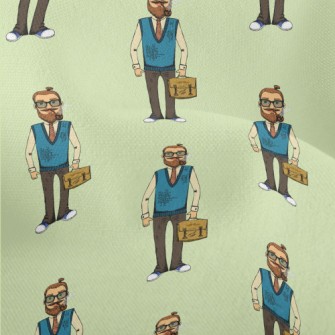 Stylish Bearded Male Office Wo Lightweight Performance Linen