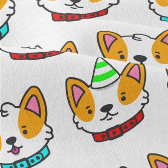 Corgi Wearing Birthday Hat Modern Jersey