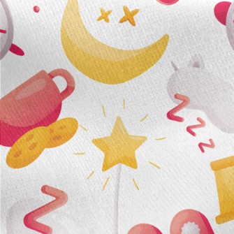 Good Night Rest Alarm Clock Jersey Backed Fleece