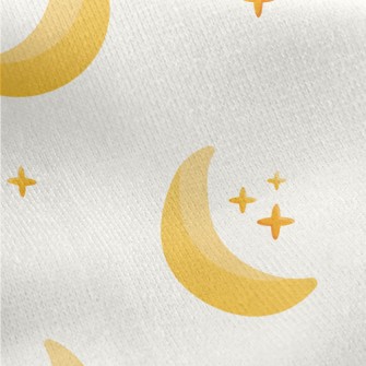 Crescent Moon And Stars Jersey Backed Fleece