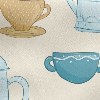 Elegant Afternoon Tea Snacks Jersey Backed Fleece