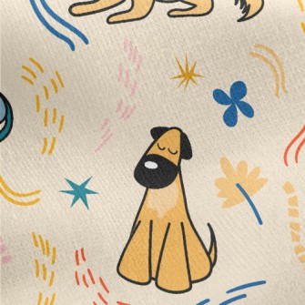 Golden Retriever Corgi Jersey Backed Fleece