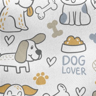 Favorite Cute Puppy Jersey Backed Fleece