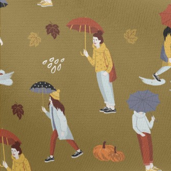 People Holding Umbrellas In Au Pongee