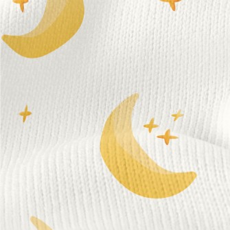 Crescent Moon And Stars Stretch Jersey
