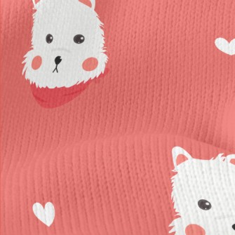 Blushing White Terrier Stretch Jersey