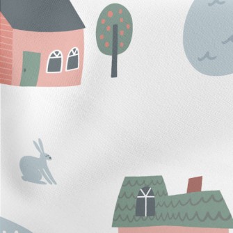 Cozy Country Cottage Lightweight Cotton Poplin